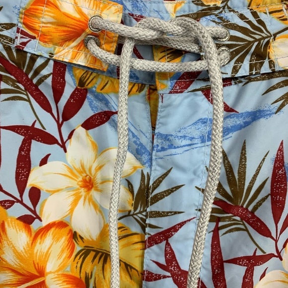 Banana Republic Blue Floral Tropical Board Swim Shorts - Picture 13 of 14